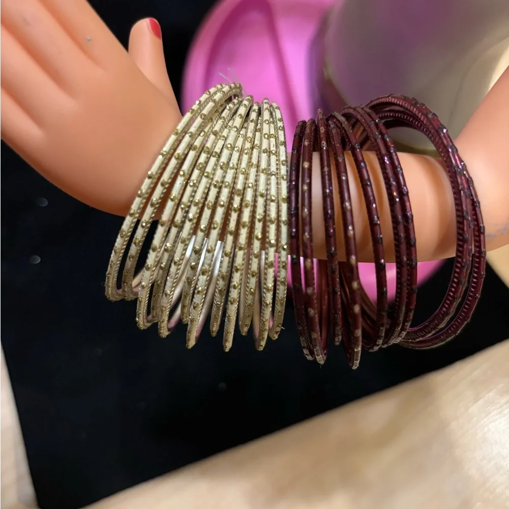 Colorful Bangles Set made by Local Artisans.Assorted colors FOR 7/8/9/10yr girls